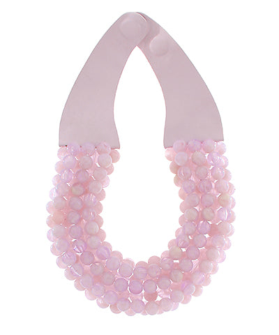 Faceted Marble Bead Necklace