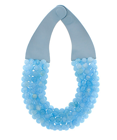 Faceted Marble Bead Necklace