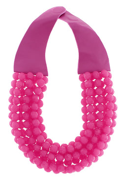 Faceted Marble Bead Necklace