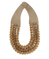 Faceted Marble Bead Necklace