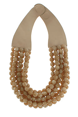 Faceted Marble Bead Necklace
