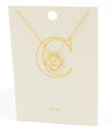 Clover Back Initial Pendant Necklace