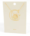 Clover Back Initial Pendant Necklace