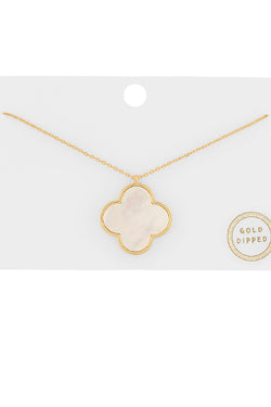 MOP Clover Pendant Necklace