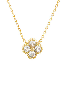 Pave Crystal Clover Pendant Necklace