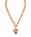 Puffed Heart Pendant Necklace