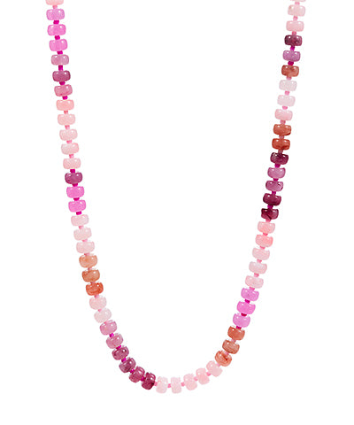Flat Round Bead Ombre Necklace