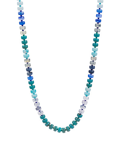 Flat Round Bead Ombre Necklace