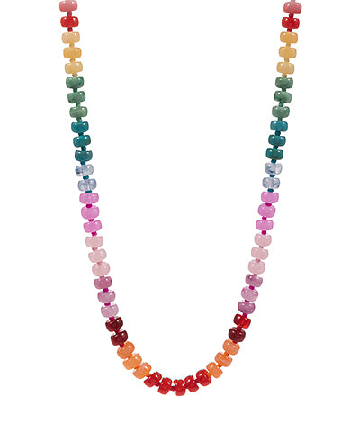 Flat Round Bead Ombre Necklace