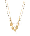 Heart & Multi Charm Layered Necklace