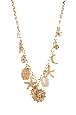 Guadalupe & Sea Life Charm Necklace