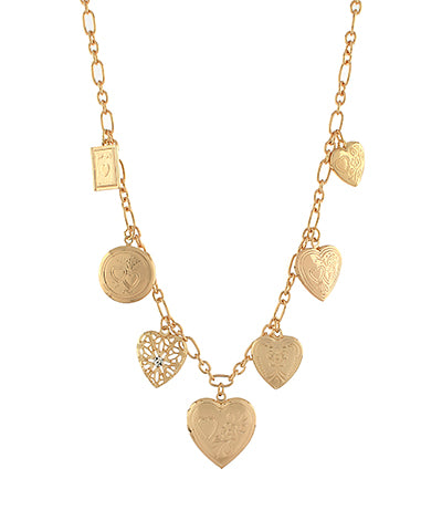 Heart Locket Charm Necklace