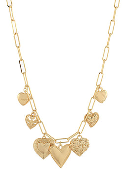 Heart & Multi Charm Necklace