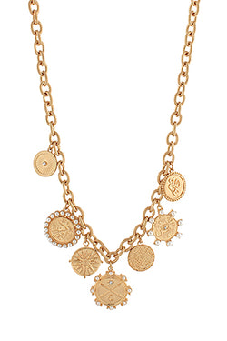 Coin Multi Charm Necklace