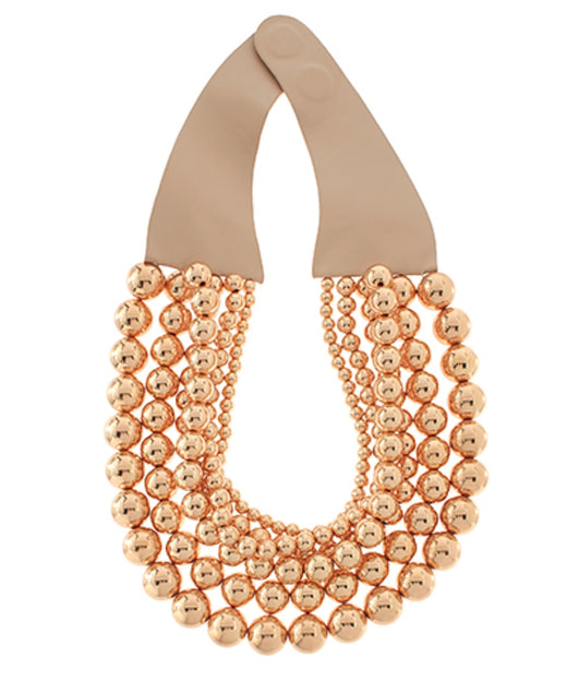 Multi Ball Beads Magnetic Clasp Necklace
