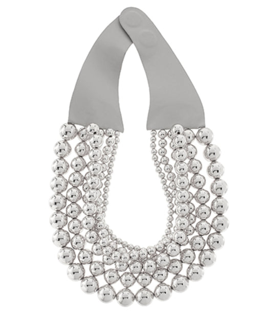 Multi Ball Beads Magnetic Clasp Necklace