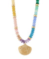 Color Wide Bead Shell Necklace