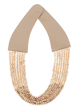 Cube Shaped Multi Layered Necklace