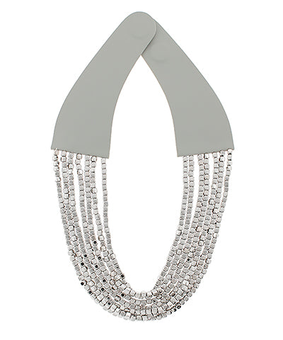 Cube Shaped Multi Layered Necklace