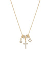 Cross and Multi Charm Necklace