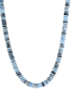 Wide Disk Marble Bead Necklace
