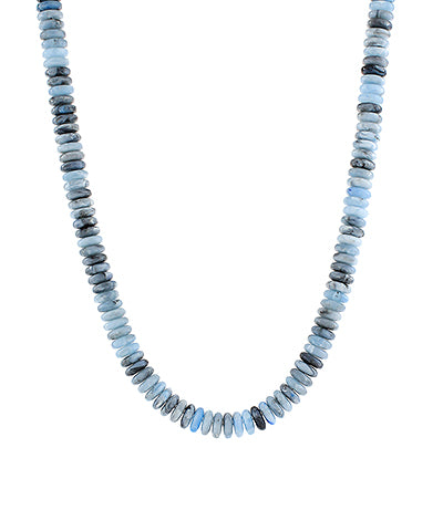 Wide Disk Marble Bead Necklace