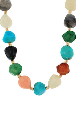 Acrylic Nuggets Shape Necklace