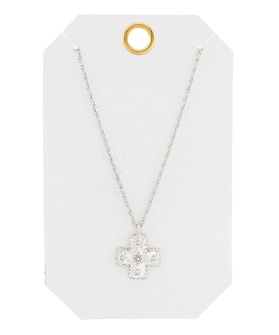 Textured Cross Necklace