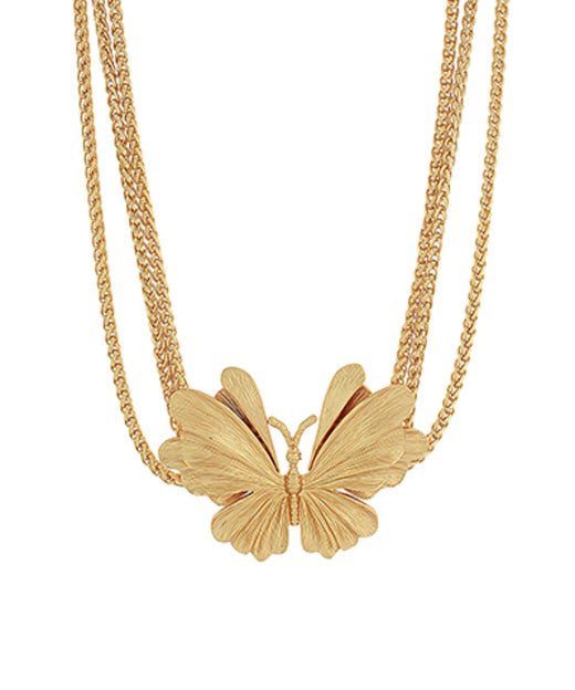 3 Layered Butterfly Necklace