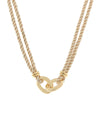 Double O Linked Silk Rope Necklace
