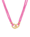 Double O Linked Silk Rope Necklace