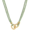 Double O Linked Silk Rope Necklace