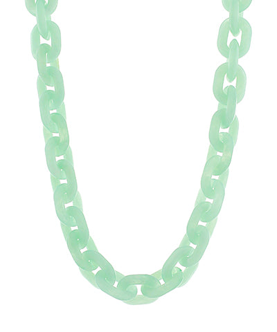 Resin Oval Linked Chain Necklace