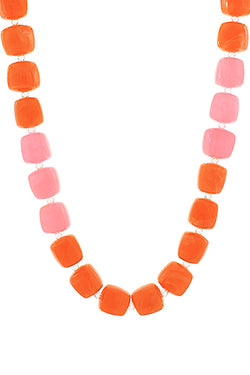 Color Block Bead Necklace