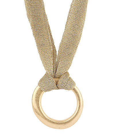 Geometric & Chunky Ring Mesh Necklace