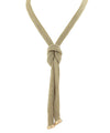 Knotted Metallic Mesh Necklace