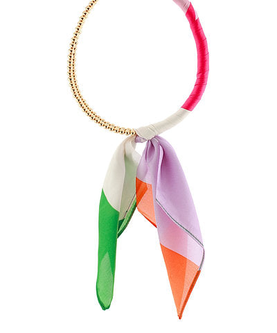 Scarf Beaded Necklace