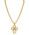 Pearl Twist Cross Necklace