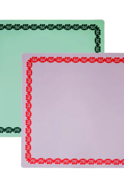 Purple/Red & Green Double Sided Mahjong Mat