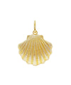 Extra Large Textured Shell Shape Pendant