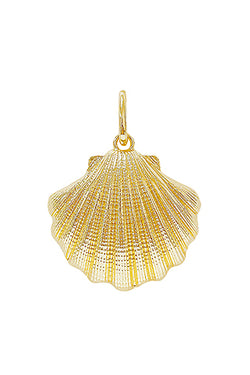 Extra Large Textured Shell Shape Pendant