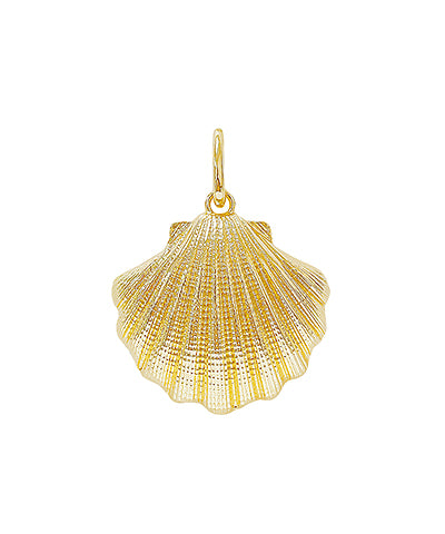 Extra Large Textured Shell Shape Pendant