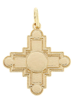 Byzantine Cross Metal Charm