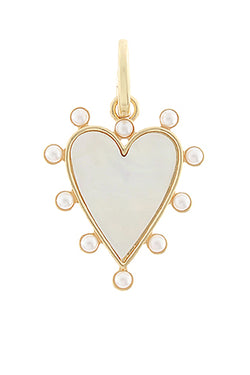 Extra Large Dotted Pearl Heart Peandant
