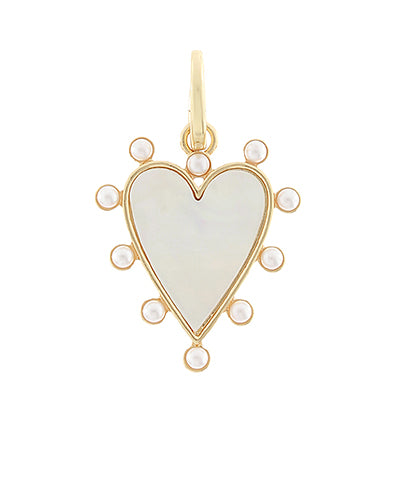 Extra Large Dotted Pearl Heart Peandant