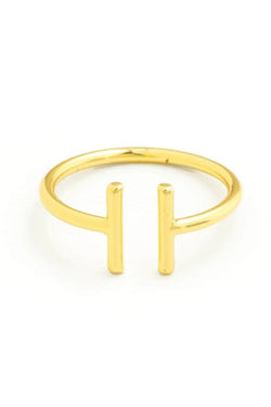 Simple Double Bar Adjustable Ring