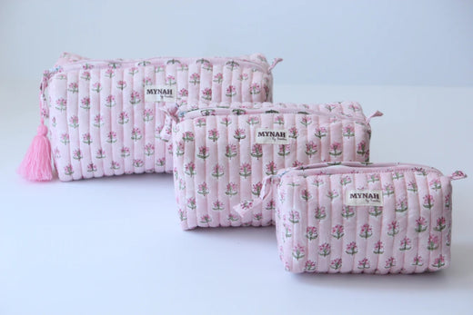 Mynah Quilted Travel/Cosmetic Bag