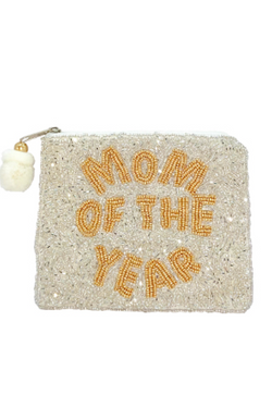 Bead "MOM OF THE YEAR" Coin Pouch