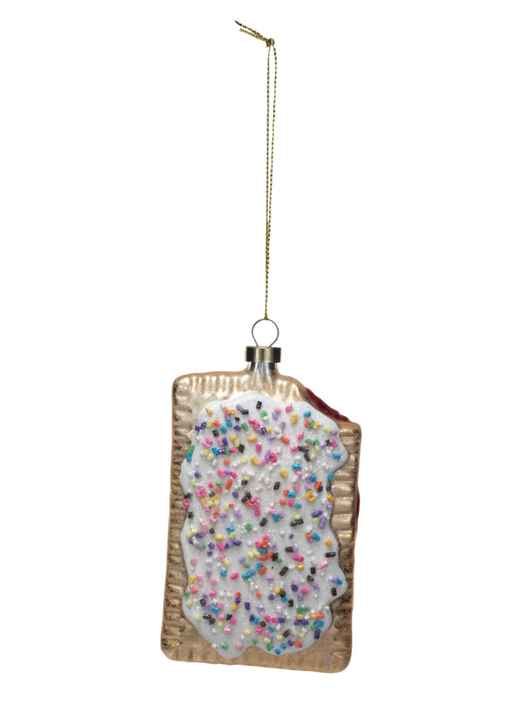 Glass Toaster Pastry Ornament