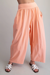 Mineral Washed Wide Leg Pants
